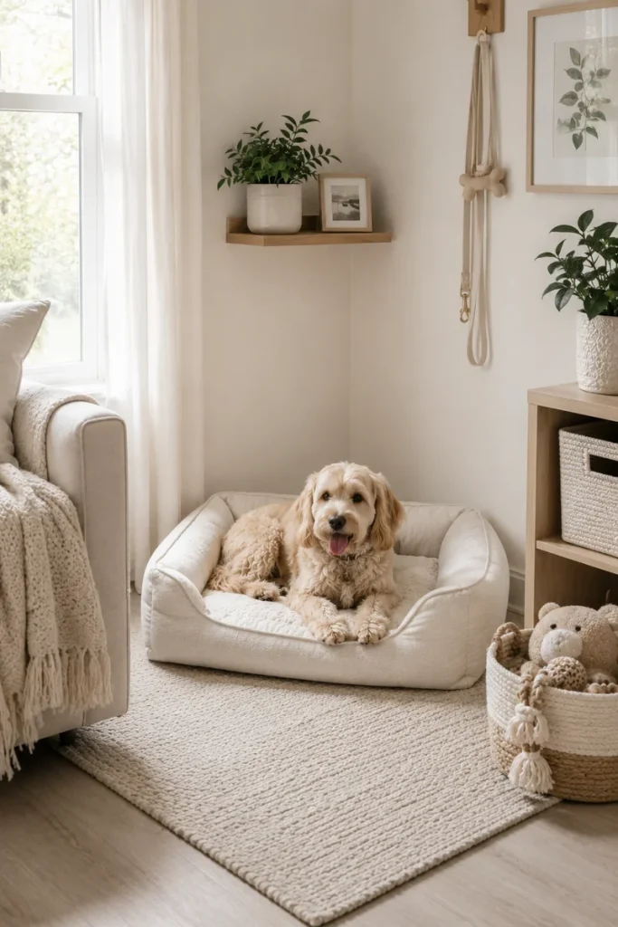 light neutral colors small dog room decor