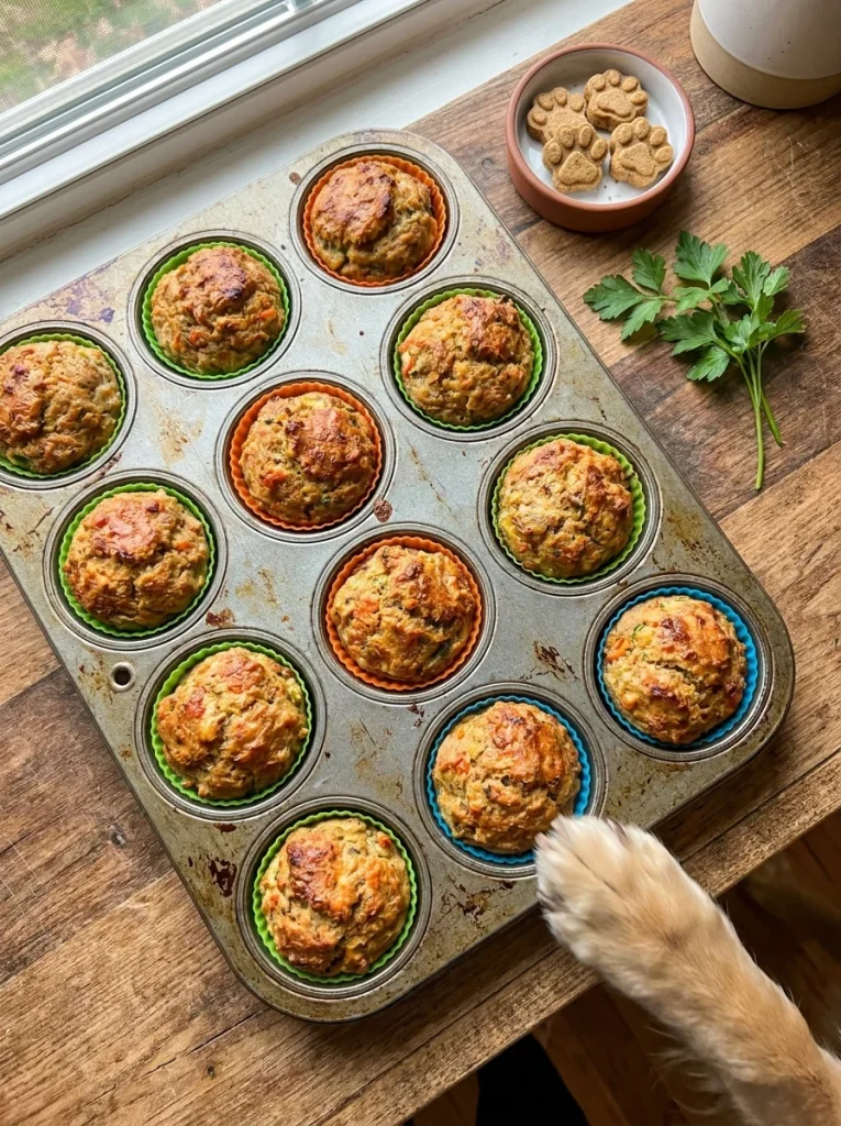 Turkey meatloaf muffin treats for dogs recipe
