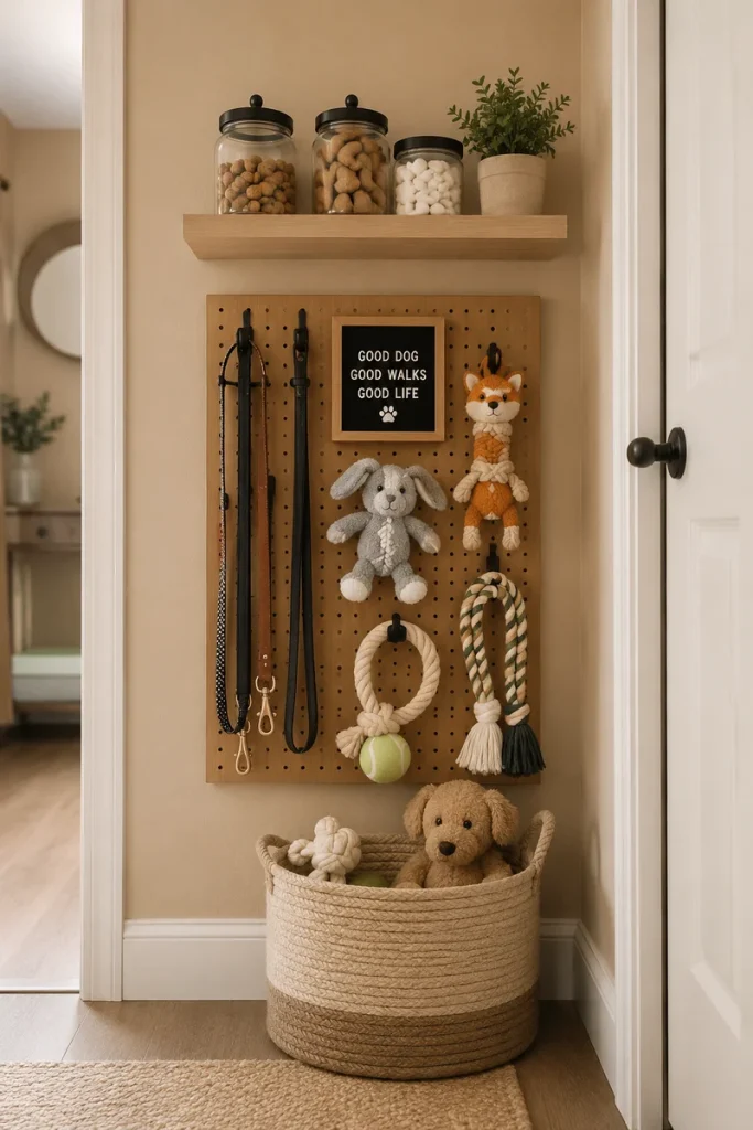 vertical storage dog room decor small spaces