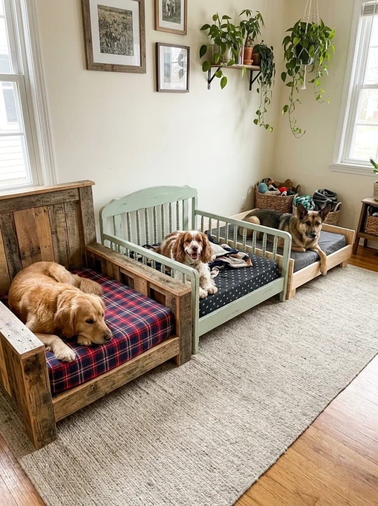 Crib Mattress Dog Bed Ideas featuring 14 creative DIY frame designs