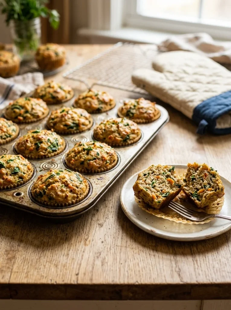 5-Ingredient Homemade Dog Foods Recipes baked meatloaf muffins on a rack