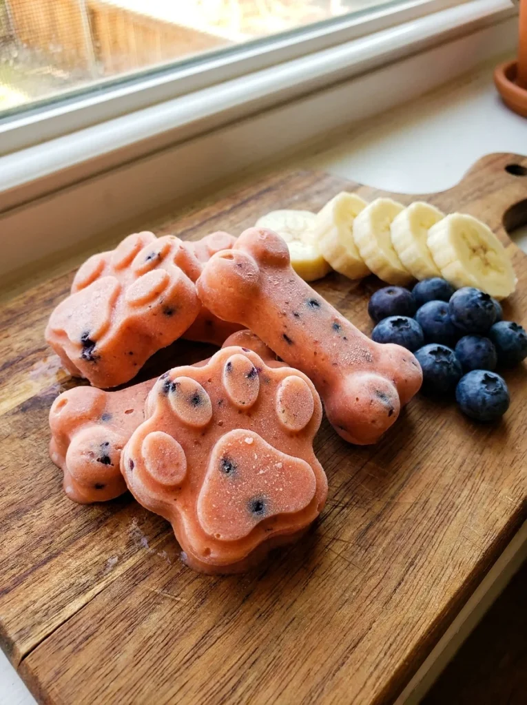 banana ingredient variation for Watermelon & Blueberry Frozen Bites