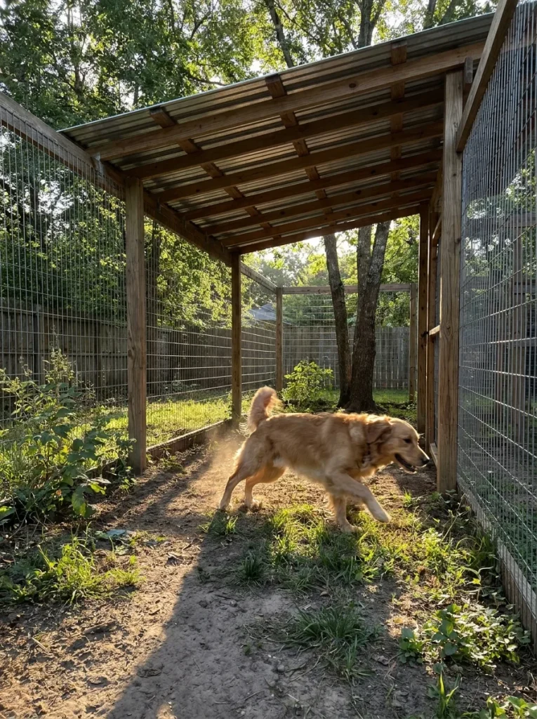 dog shade ideas for backyards covered run
