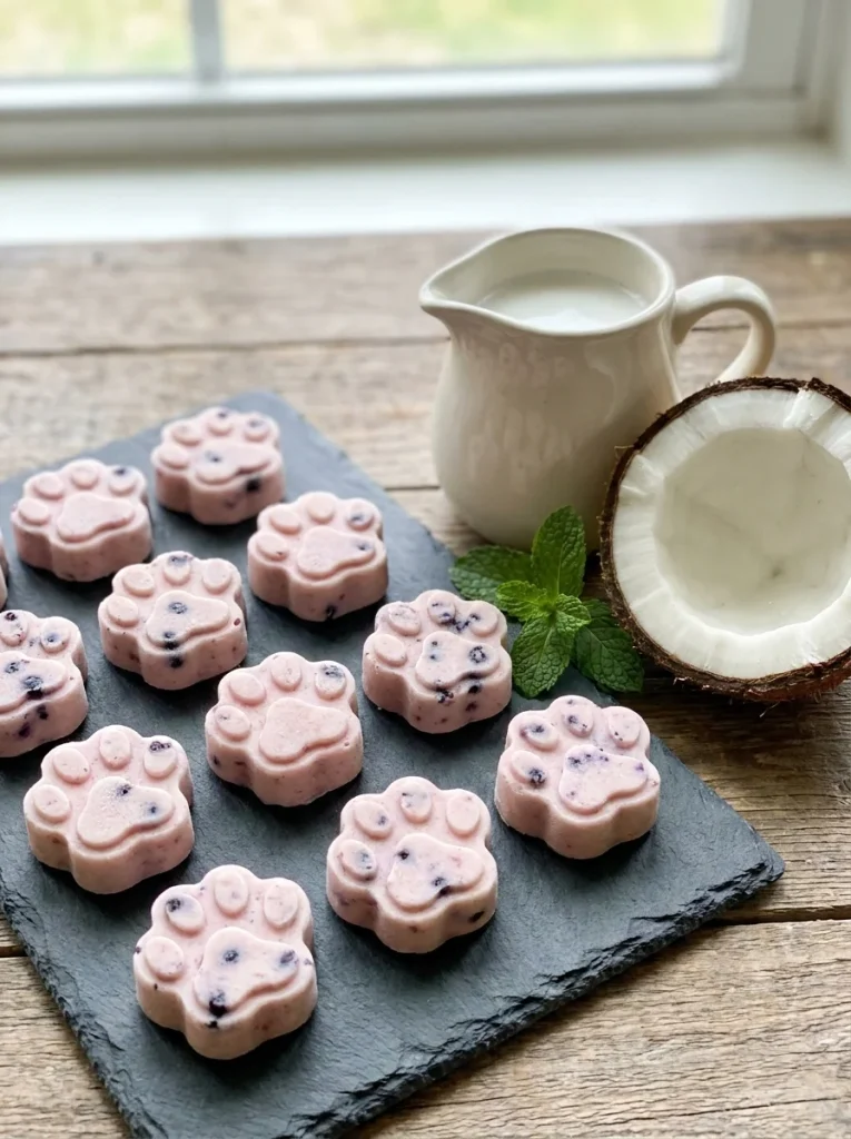 dairy-free coconut milk variation of frozen dog treats