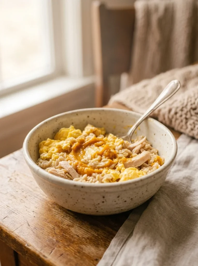soft egg and oatmeal recipe for senior dogs