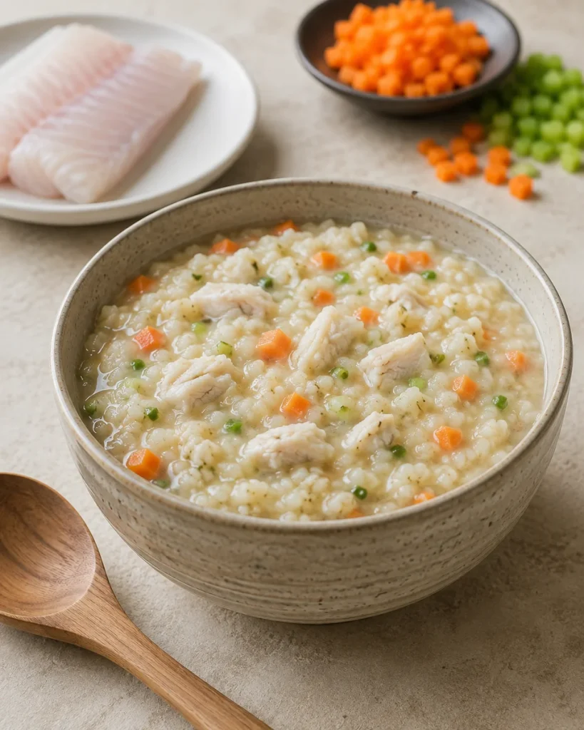 Diabetic Friendly Dog Food congee styled with rustic ingredients