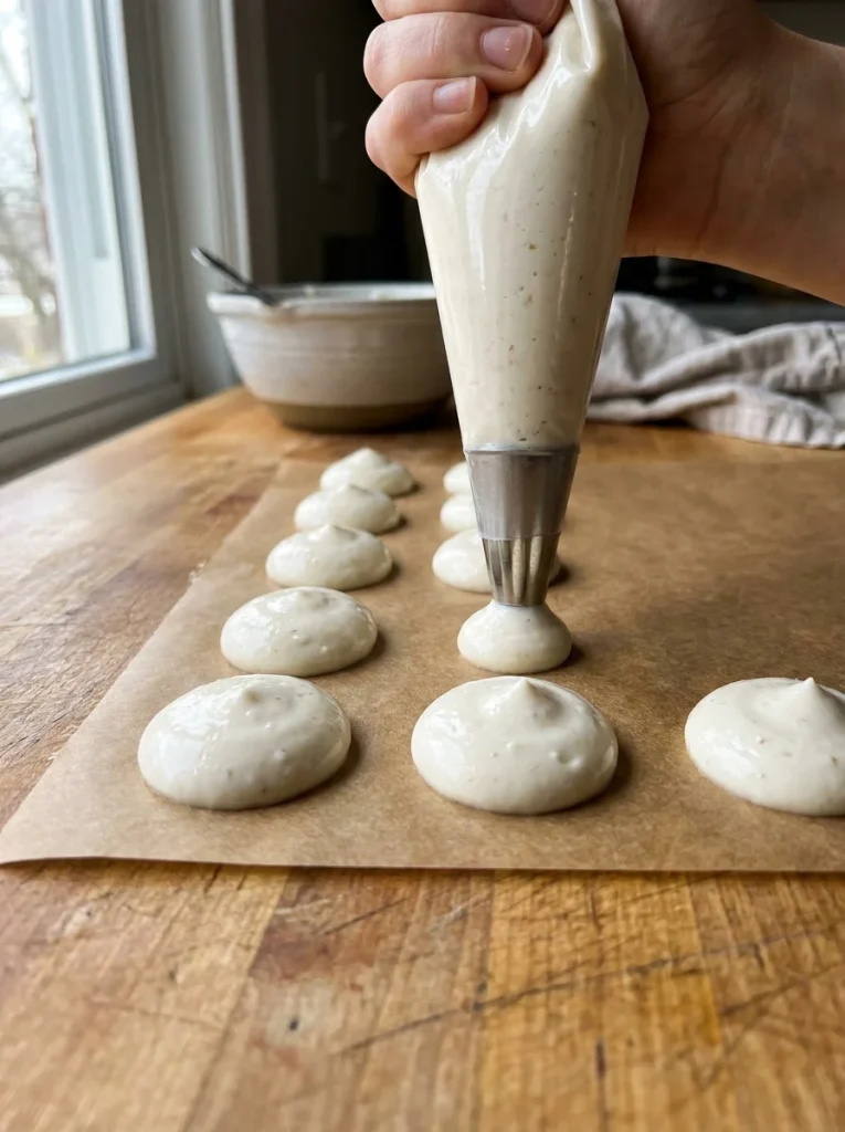 freshly piped coconut yogurt drops dog treat tray