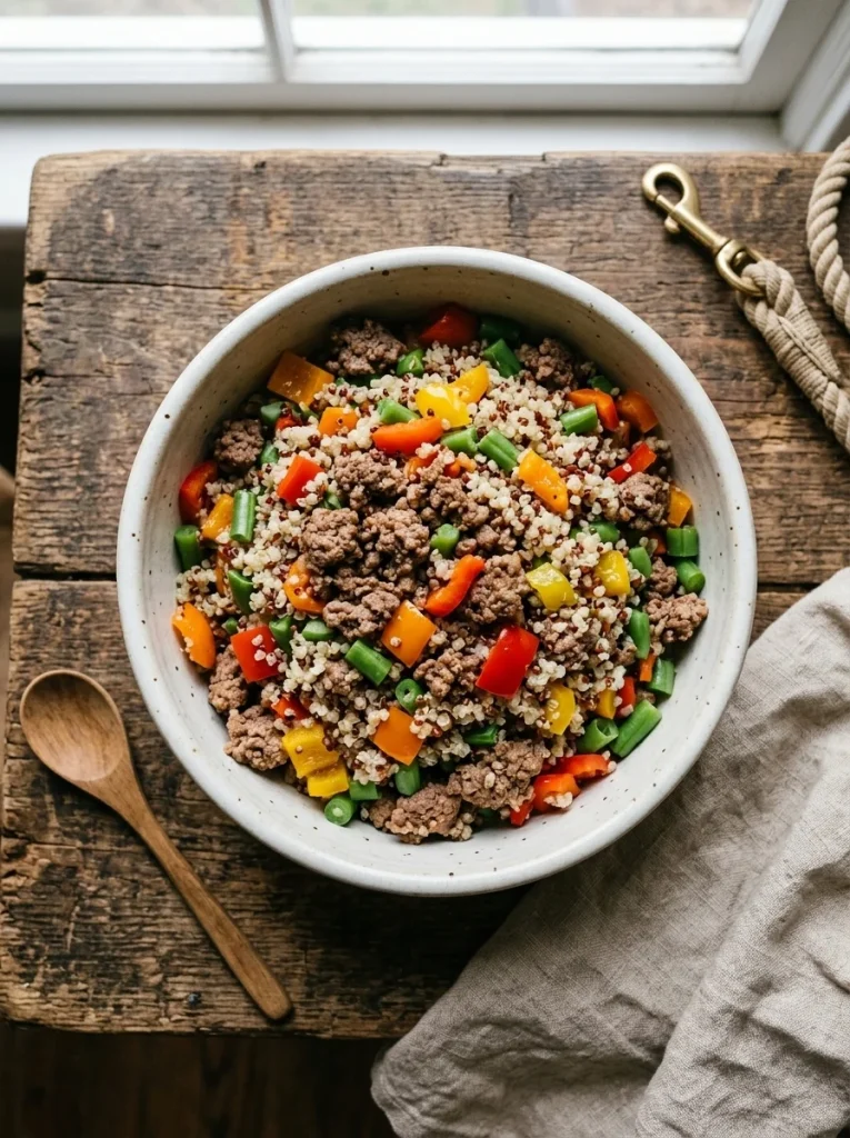 lamb quinoa dinner recipe for active dogs