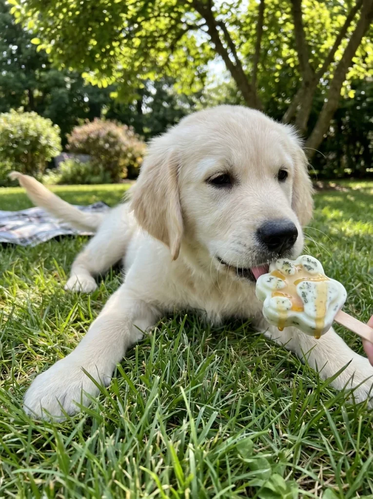 Mint honey pupsicles for dog fresh breath