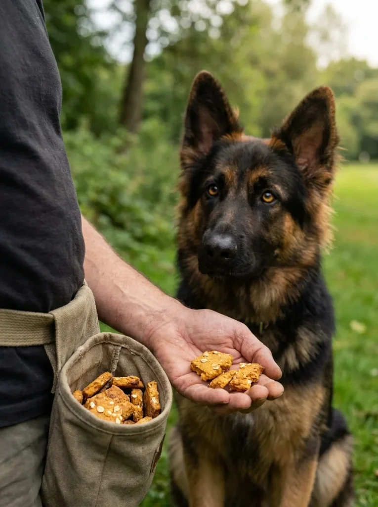 Crunchy pumpkin training crisps, 3-ingredient pumpkin dog treats for reward training