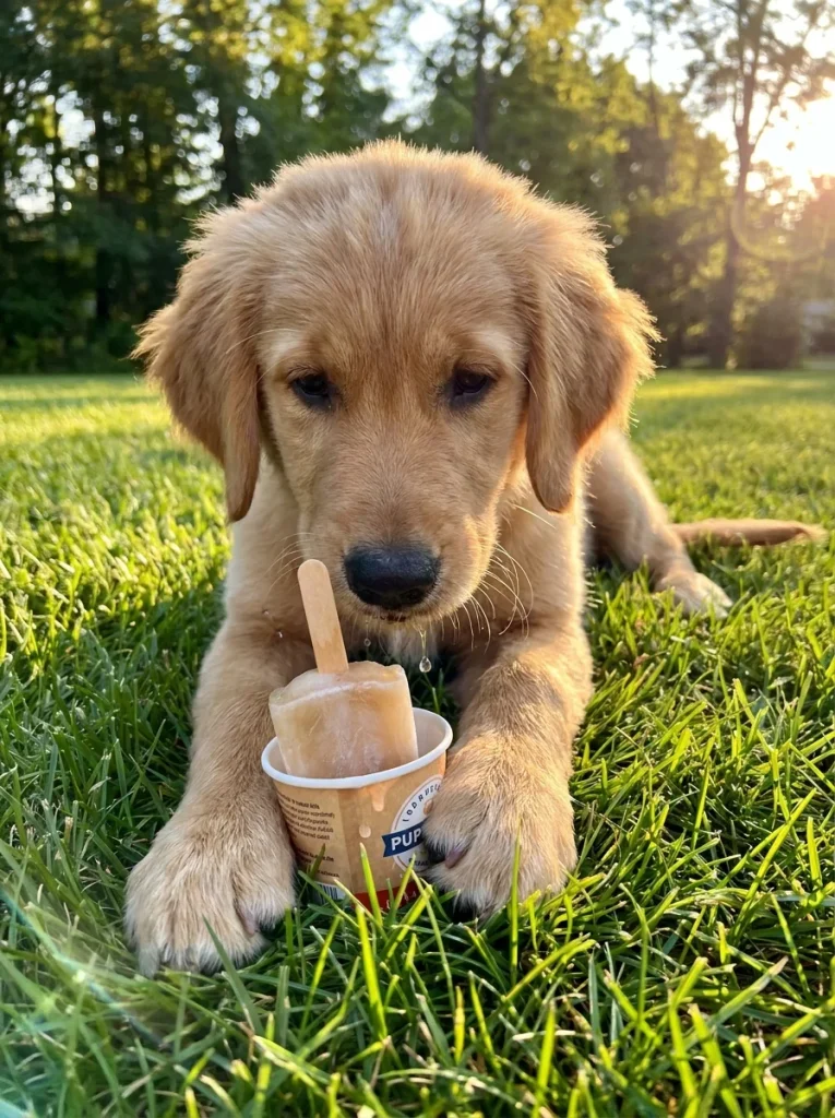 frozen pupsicle cups coconut yogurt dog treat