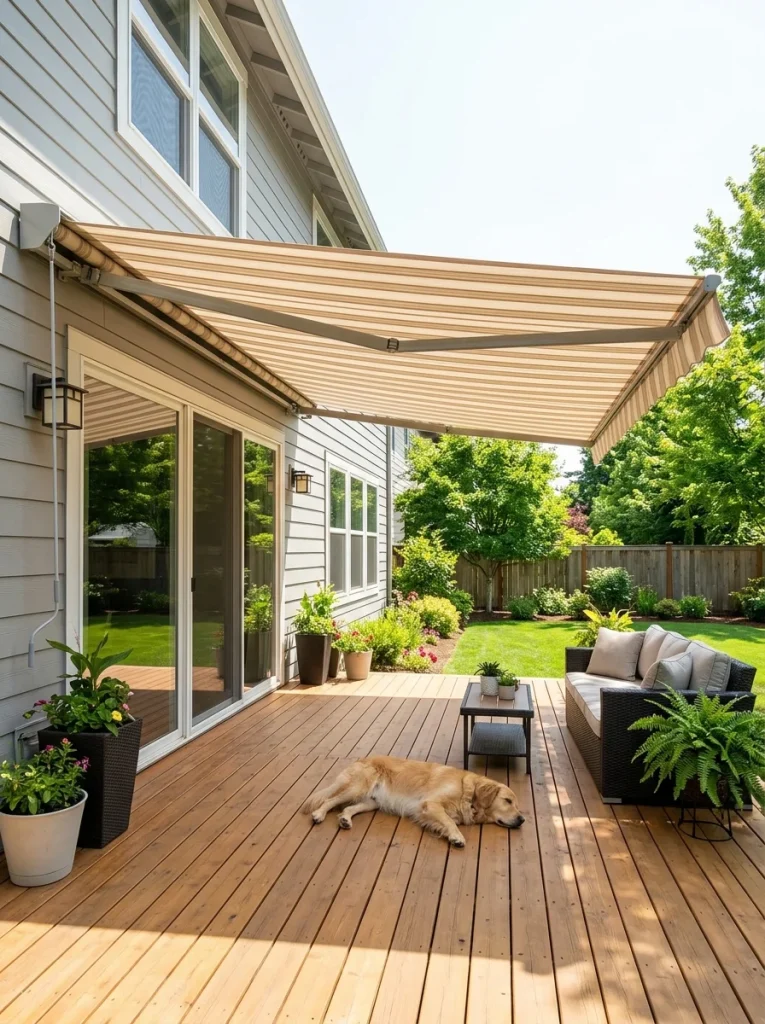 outdoor shade ideas for dogs retractable awning