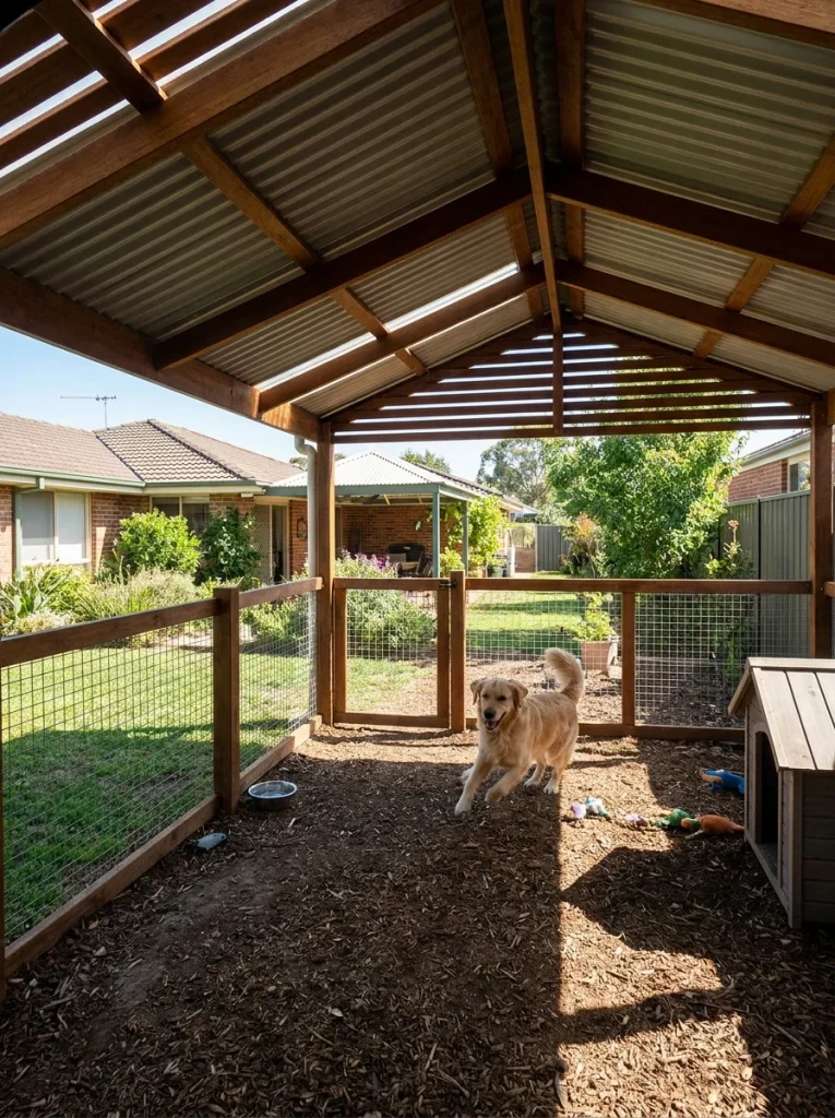dog shade ideas for backyards wooden hut
