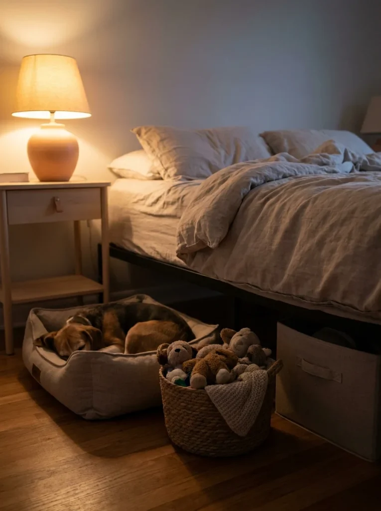 bedroom storage bin used for calm dog toys organization ideas