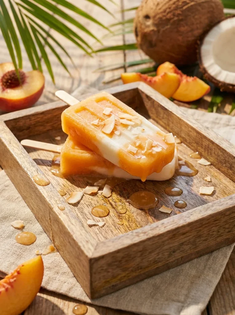 peach dog treats coconut pupsicles summer photo