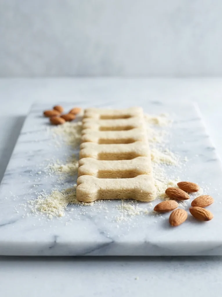 Grain-free variation of dog treats with coconut oil using almond flour
