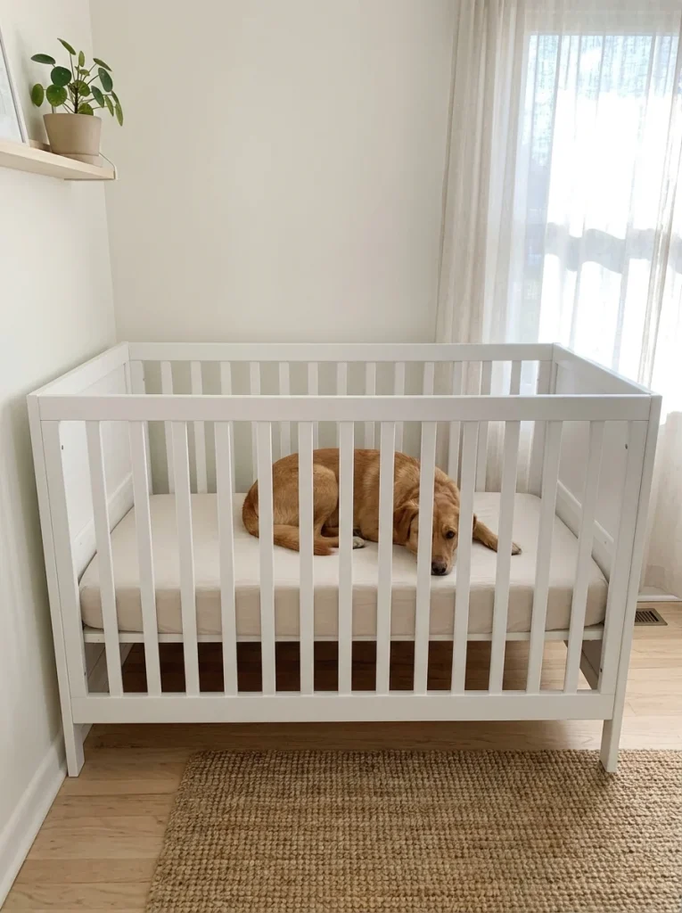 Minimalist crib mattress dog bed frame design
