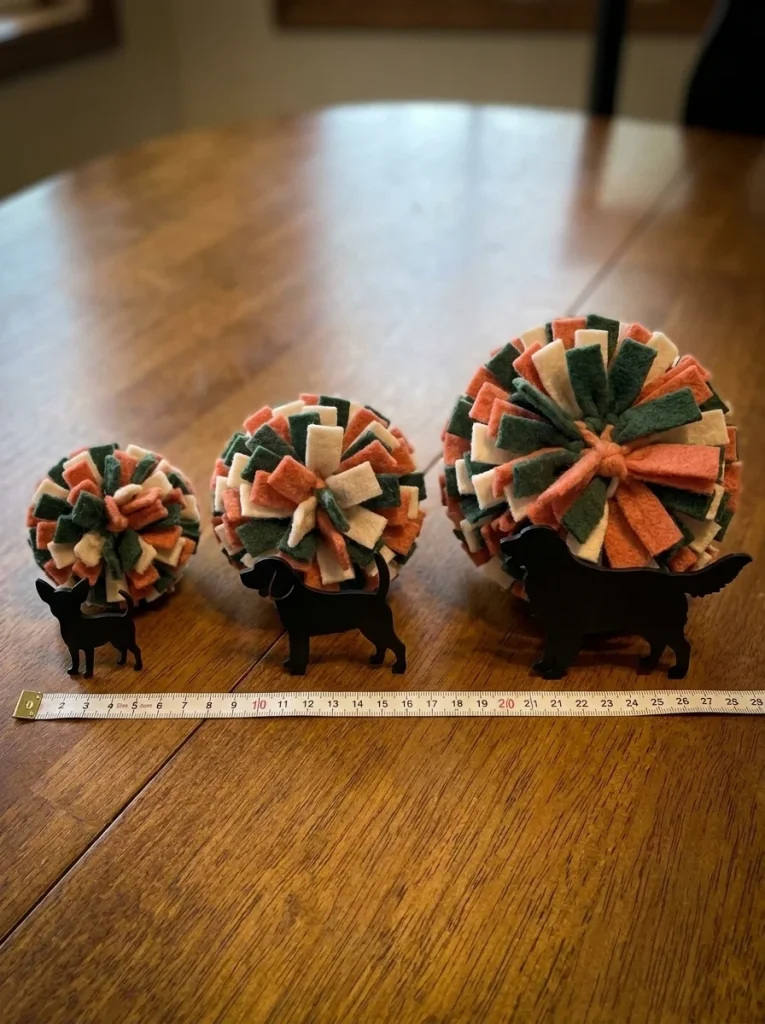 Measuring the correct snuffle ball size for different dog breeds