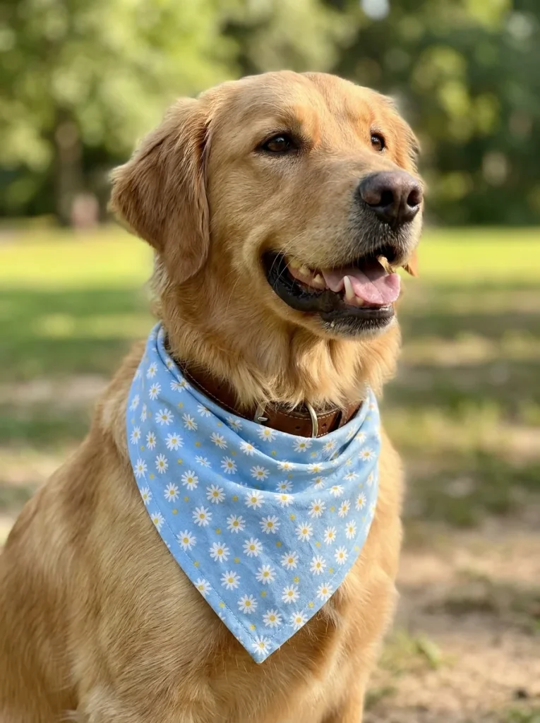 Over the Collar Dog Bandana Sewing Inspirations triangle cotton design