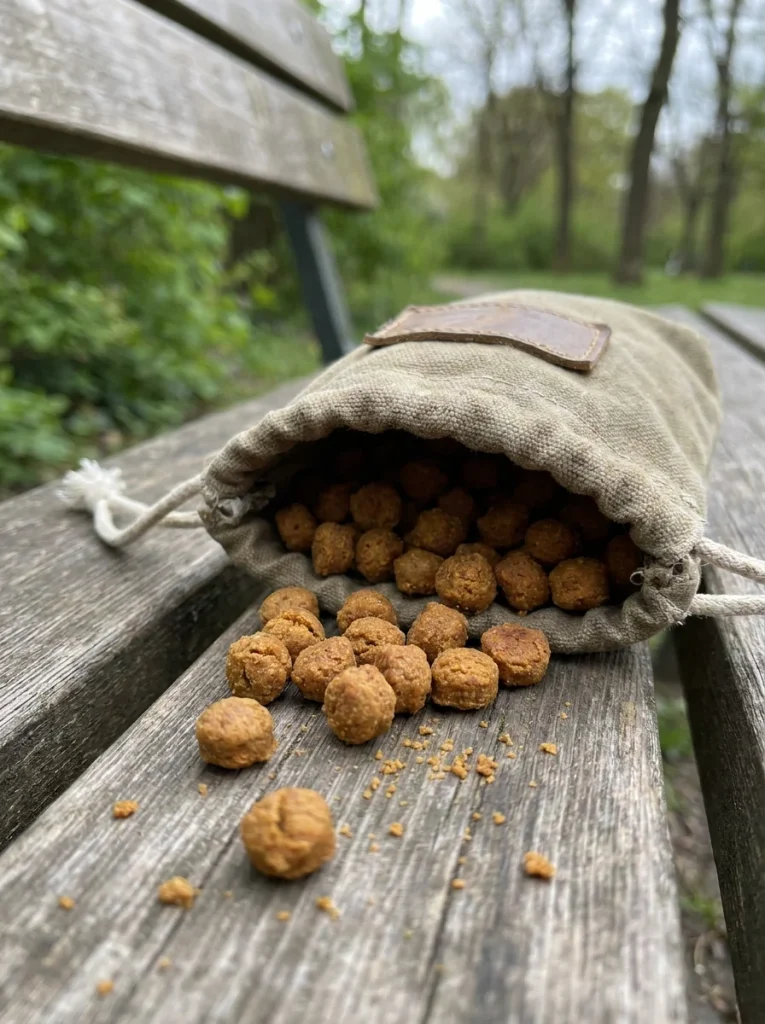Tiny homemade coconut oil dog treats sized for training sessions