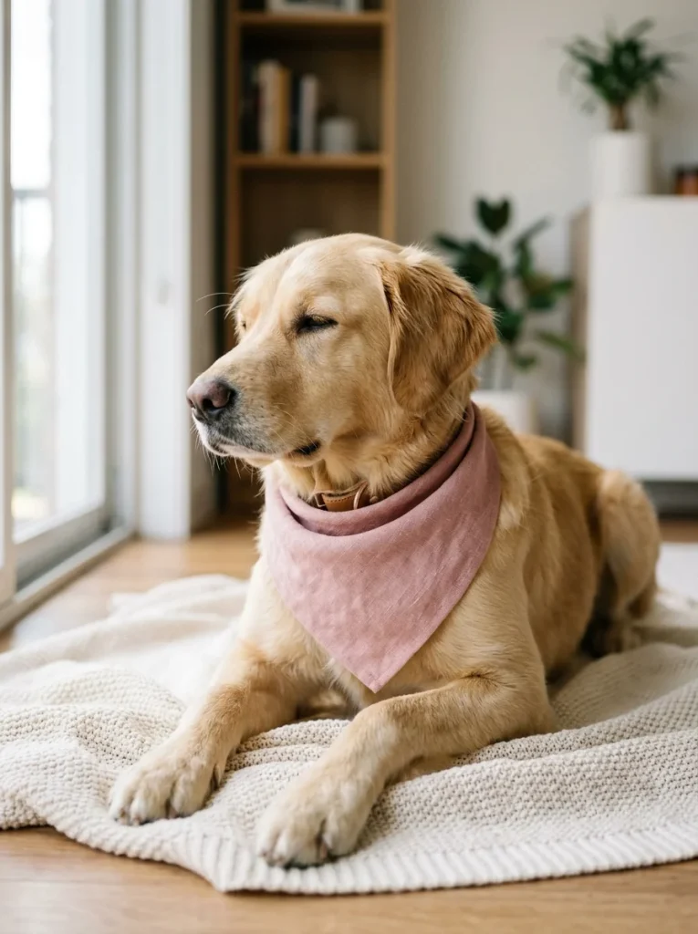 Over the Collar Dog Bandana Sewing Inspirations linen fabric style