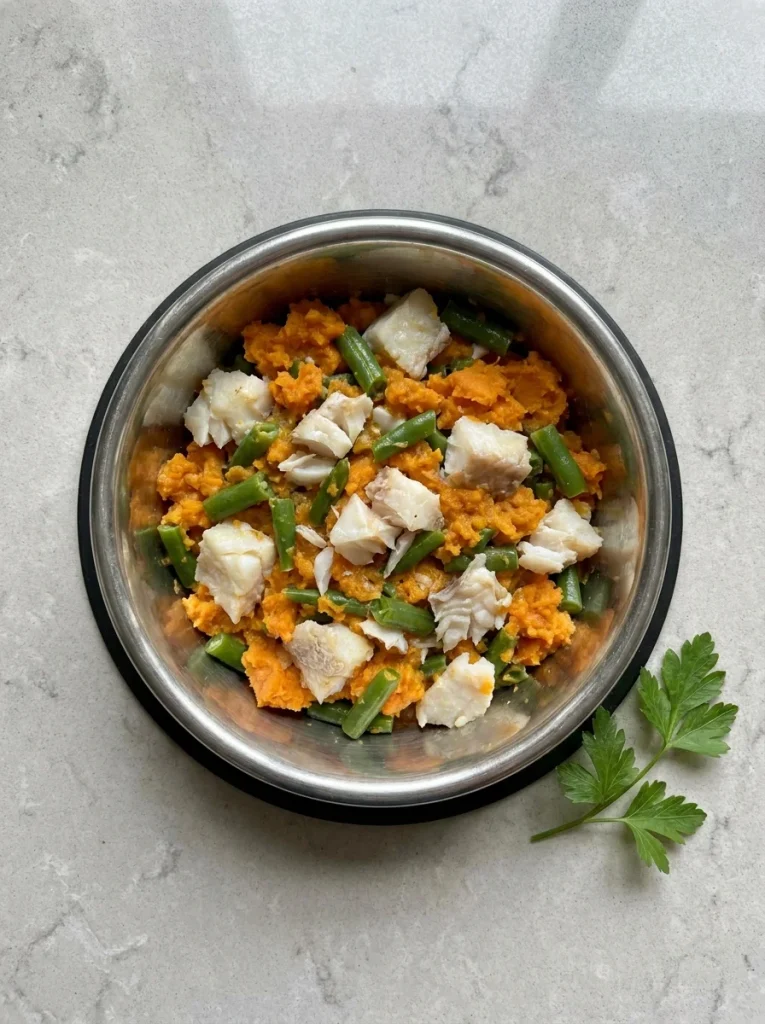White fish and sweet potato dog food recipe for pancreatitis