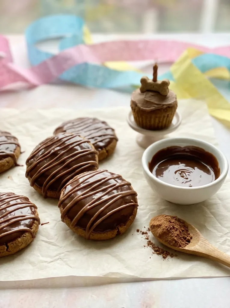 Best dog friendly icing that hardens as a glossy carob glaze shell