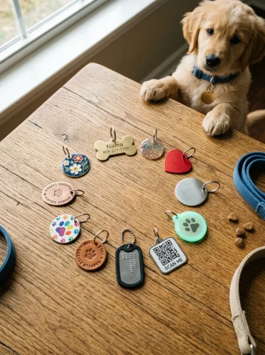 Dog Tag Ideas for dogs balancing safety and style