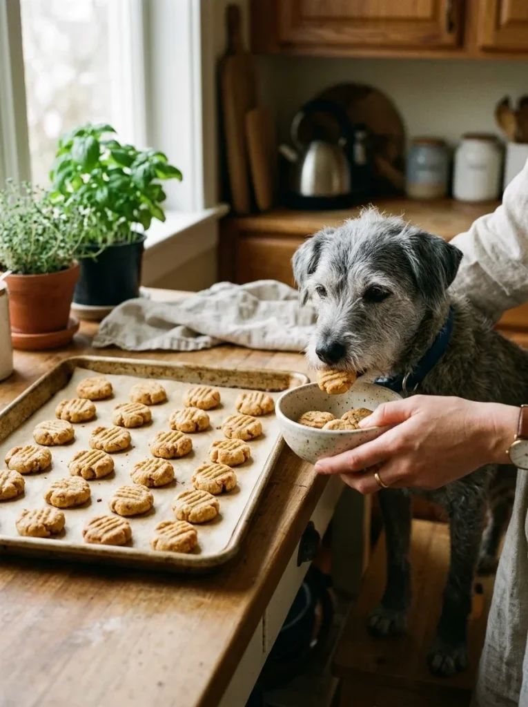 Soft marble-sized tuna training bites baked for small and senior dogs