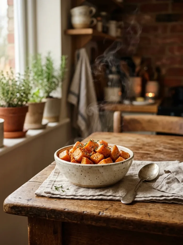 Cooked sweet potato cubes safe for dog digestion