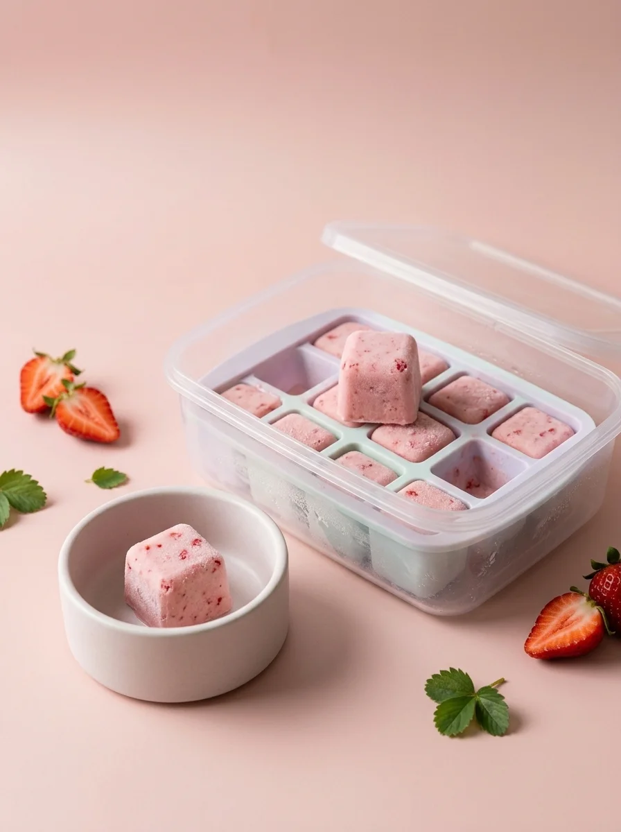 Clean freezer prep containers of ice cream portions