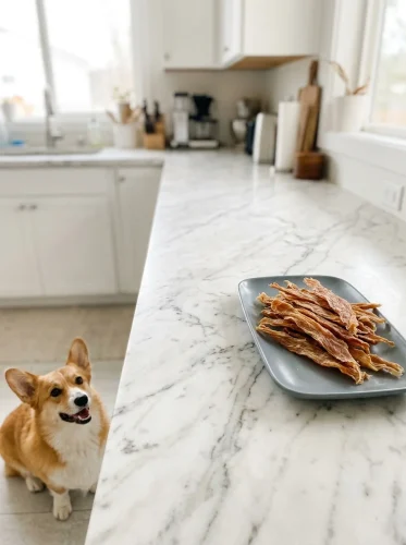Homemade turkey jerky dog treats