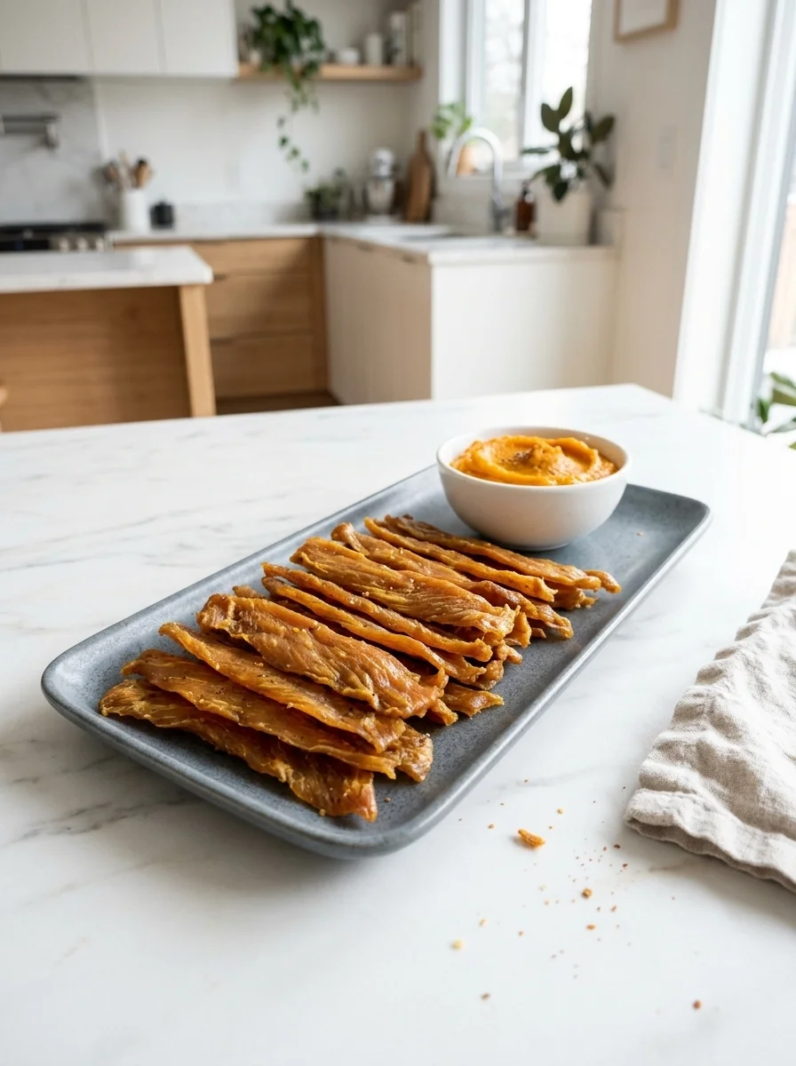 Pumpkin turkey jerky for dogs