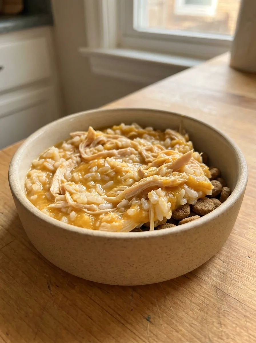 soft chicken pumpkin topper for senior dogs