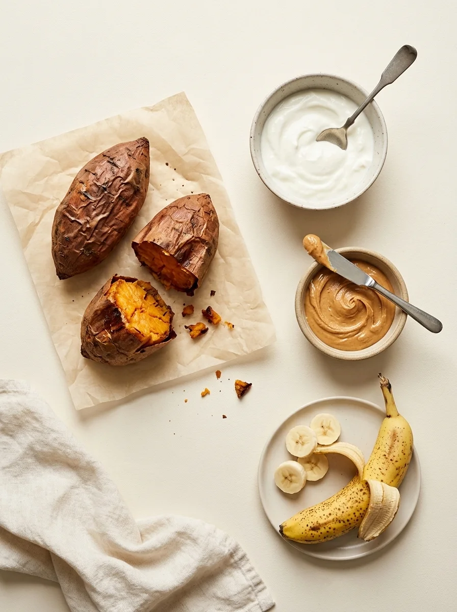Styled frosting ingredients on cream backdrop
